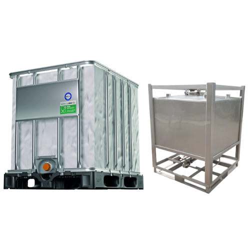 Aran Group 1000L flexible bag vs. stainless steel container