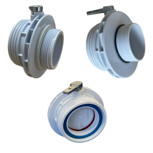 DN50 aseptic valve for liquid food packaging - BPA-free butterfly mechanism.