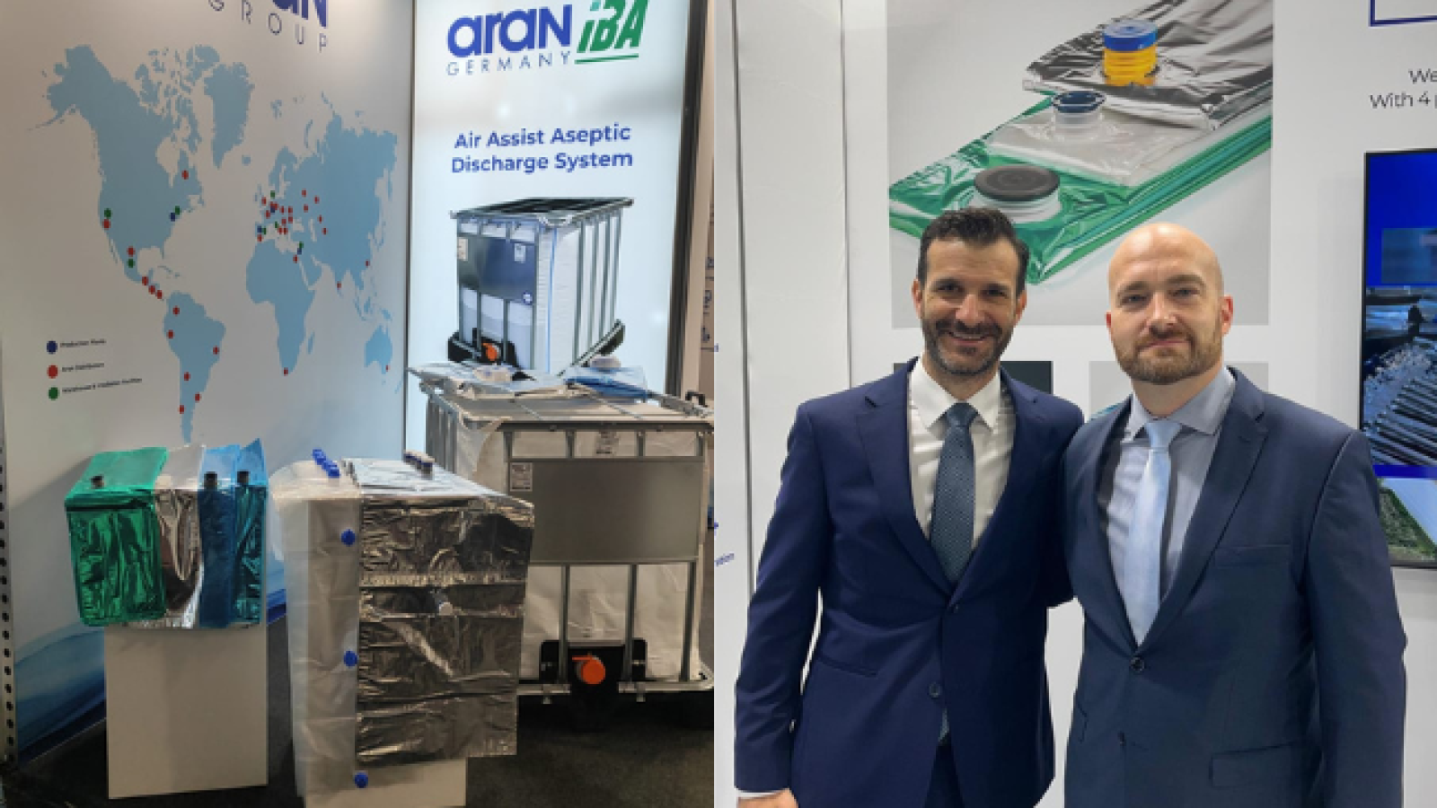 Aran Group team at FACHPACK 2024 showcasing aseptic packaging solutions