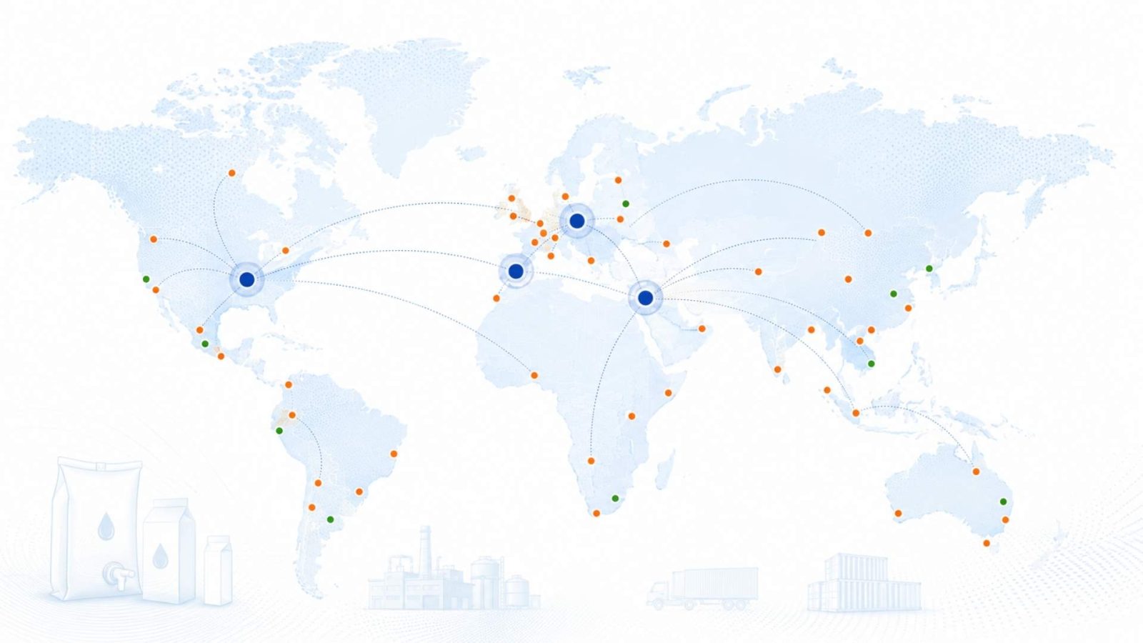 Map of Aran Group global presence