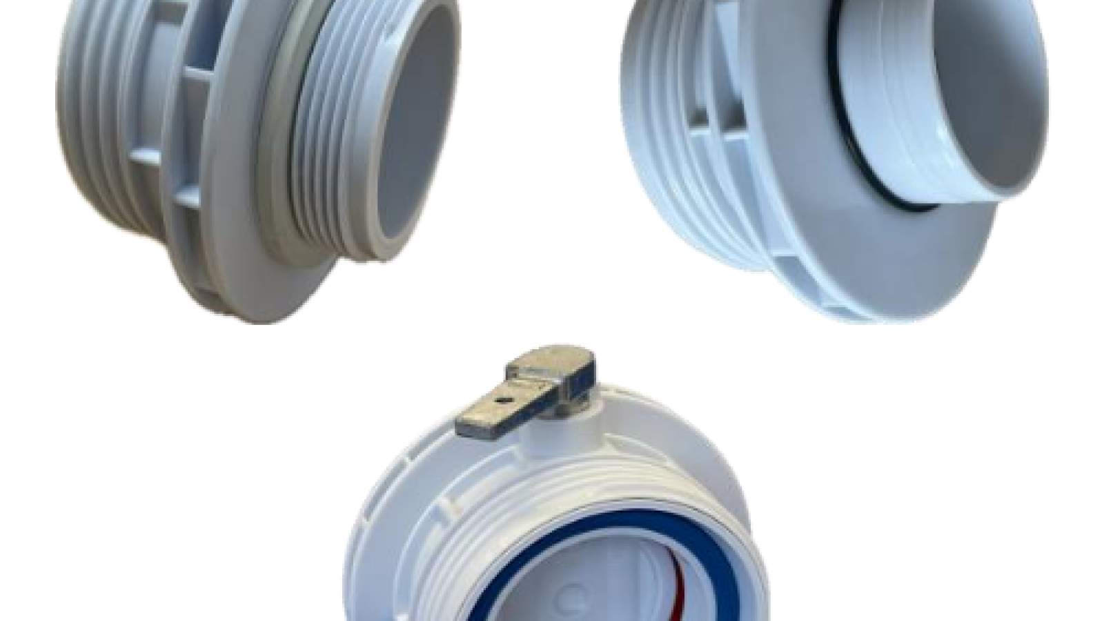 DN50 aseptic valve for liquid food packaging - BPA-free butterfly mechanism.